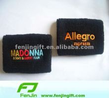 Promotional cotton embroidery sports wristband