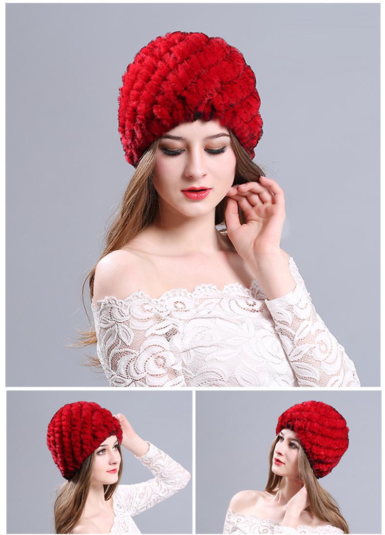 Beaver rabbit fur hat fur hat female winter (10)