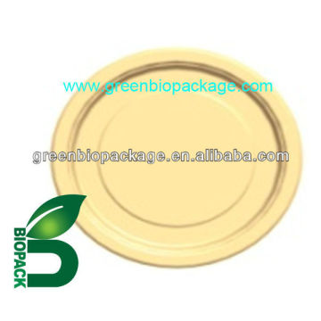 eco-friendly diodegradable Bamboo Pulp Food Packing Round Plate