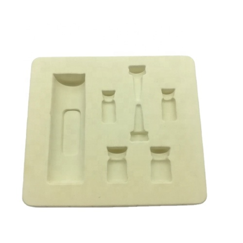 Custom design cosmetic blister PS flocking tray