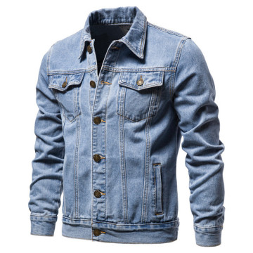 Autumn Men's Denim Jacket: Cross-border Cotton Leisure Slim Coat