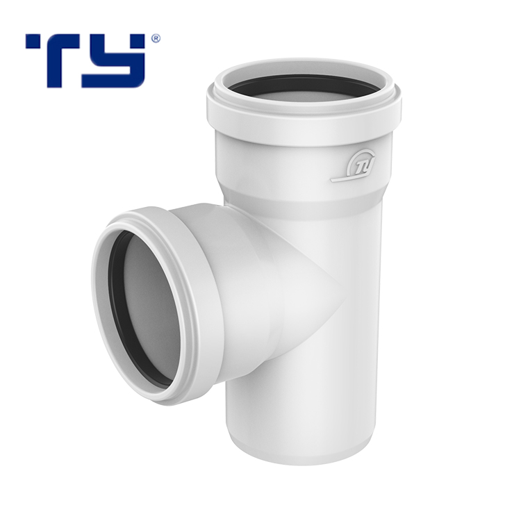 Manufacturer DIN Standard Pipe Fitting PVC Equal Tee Joint PVC For Water Drainage,Equal Diameter Flared Tee