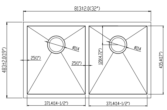 32''19''10'' Line Drawing