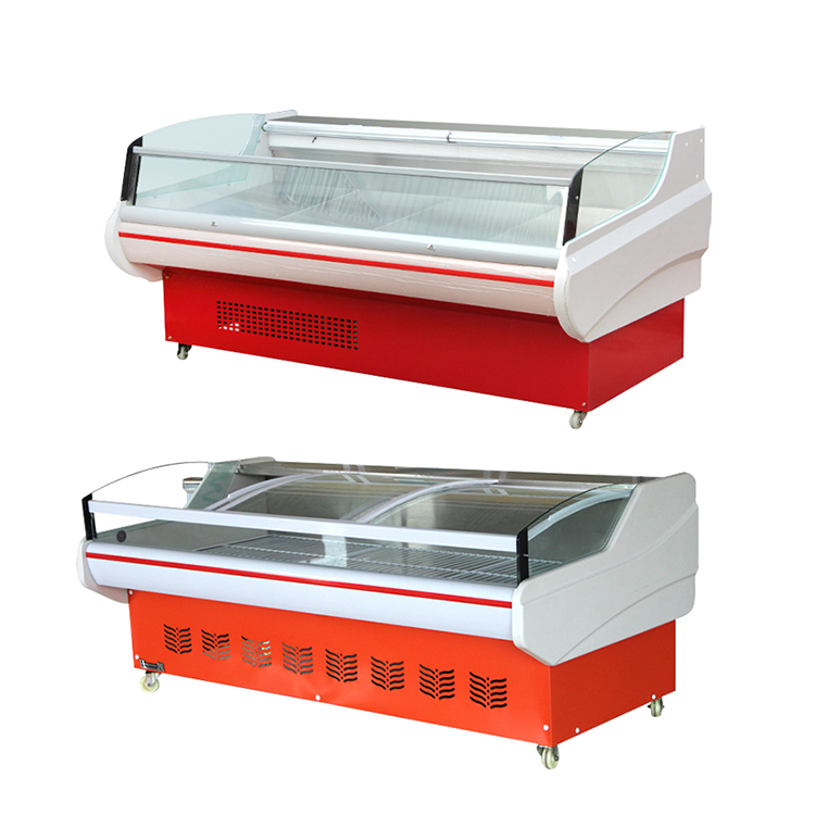 high quality supermarket open top display meat hanging freezer for shop meat display fridge red bull fridge