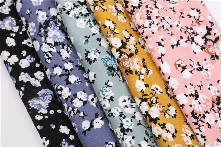 In stock soft twill textiles printing fabrics rayon print fabric for shirts