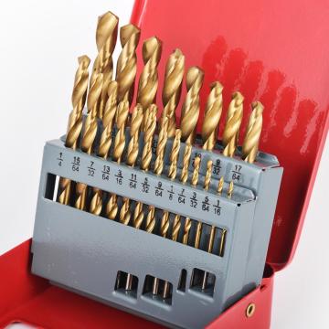 Inch 21pcs HSS metal twist drill bit set