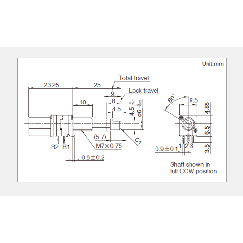 Rk097 series Rotary potentiometer