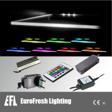 RGB color glass shelf clip light mini metal clip light