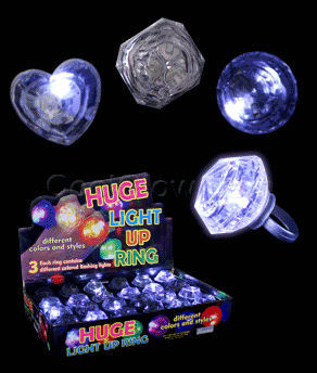 LED Assorted Diamond Bling Rings for party