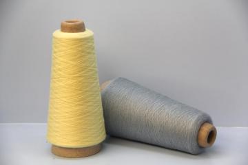 worsted cashmere and silk blended woven yarn