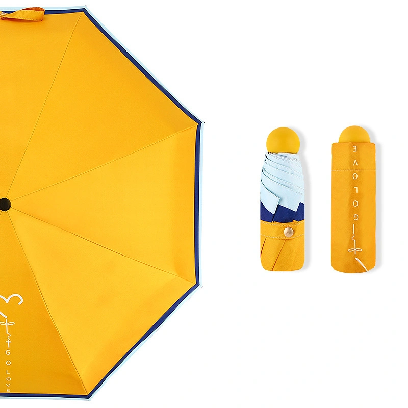 Portable Mini Fashion UV Protection Ultra Light 5 Fold Umbrella