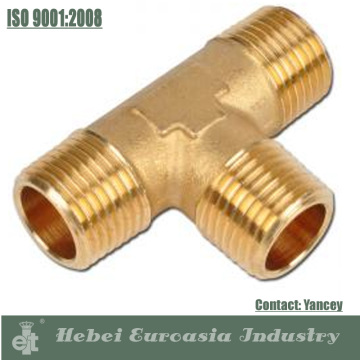 BSP threads brass fittings tee