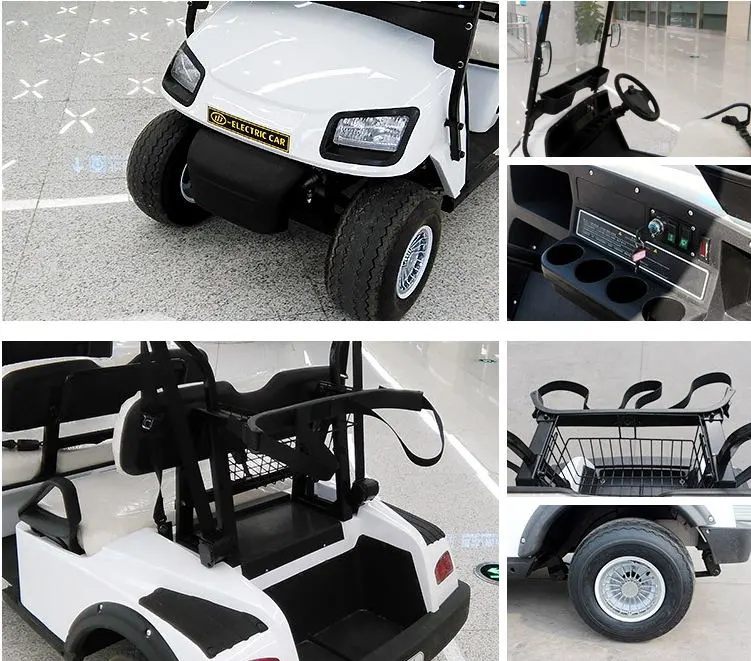 Electric 4 Passenger Golf Cart Sightseeing Car Shuttle Bus Cheap Electric Vehicle for Sale Support Customization
