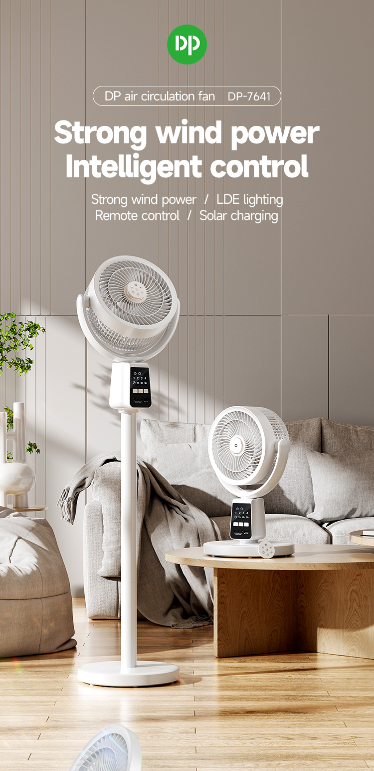 7‘’ Solar Rechargeable Standing Remote Fan with Bulbs-7641-detail-1 7‘’ Solar Rechargeable Standing Remote Fan with Bulbs-7641-detail-1