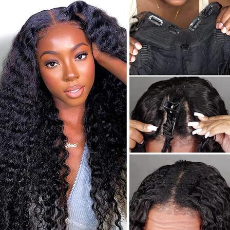 Deep Wave V Part Human Hair Wig