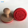 buona forma di rosa Regalo in silicone Cookie Stamp