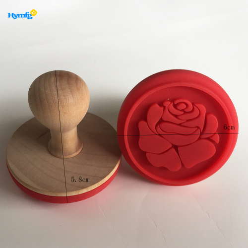 good rose shape Gift Silicone Cookie Stamp