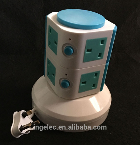 multi vertical socket britian power uk outlet uk plug socket 230 extension cord socket