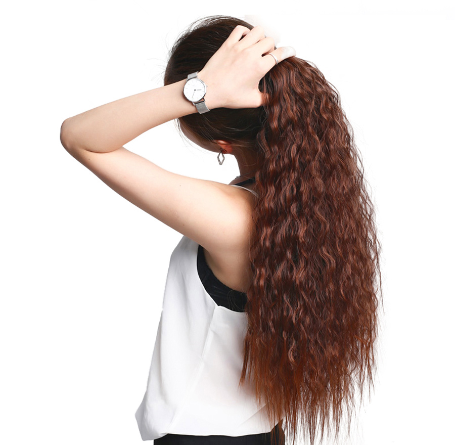 AliLeader Оптовая Kinky Curly Wrap Ponytail Hairpiece для женщин