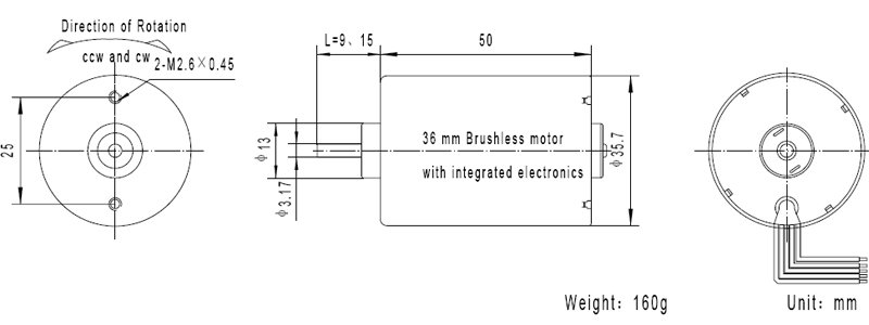 brushless electric motor for boat