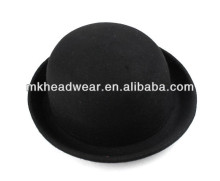 ladies fashionalble black soft felt top hat/hats