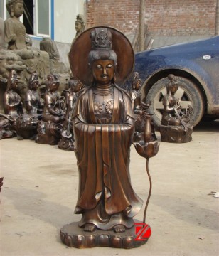 bronze buddha statue kwan yin sculpture