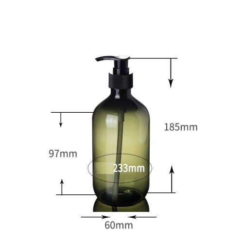 Flaconi di plastica per shampoo in PET da 500 ml e 300 ml