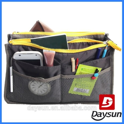 Mesh pocket organizer bag tote makeup bag organizer