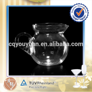 Food Grade 265ML Glass Tea Cups With Handle Fancy Glass Tea Cup