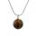 Gemstone 20 mm perles rondes avec collier de chaîne de serpent argenté de 45 cm Silt
