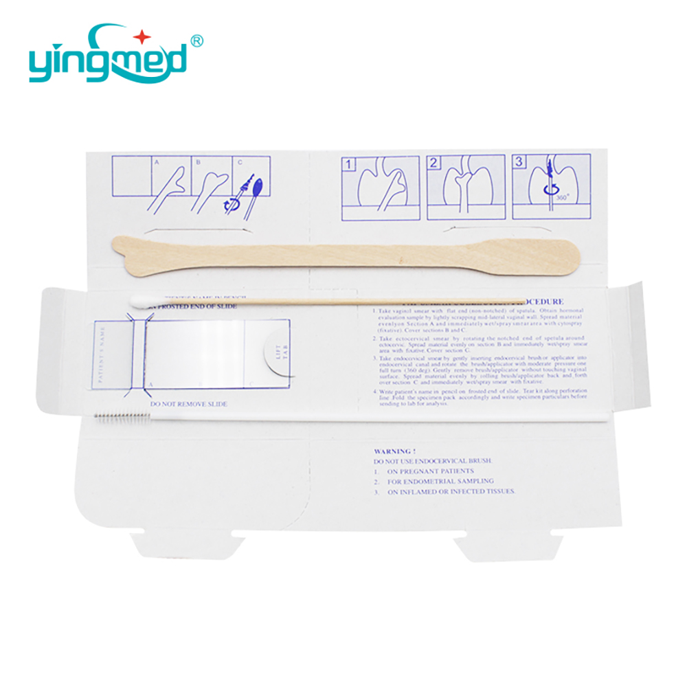 Kits de teste de Papanicolaou estéreis Teste cervical ginecológico