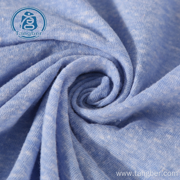 knitted polyester cotton rayon tcr slub jersey fabric