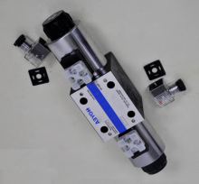 Bifold hydraulic solenoid valve for industrial equipment