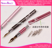 Professional stainless handle nail art dotting tools and brushes nail art brush
