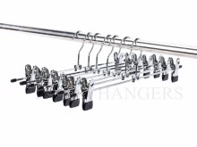MTS001 Classical Chrome Metal Pants Slack Hangers with clips