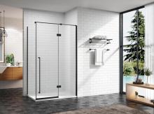 Rectangular shower enclosure with sink hinge