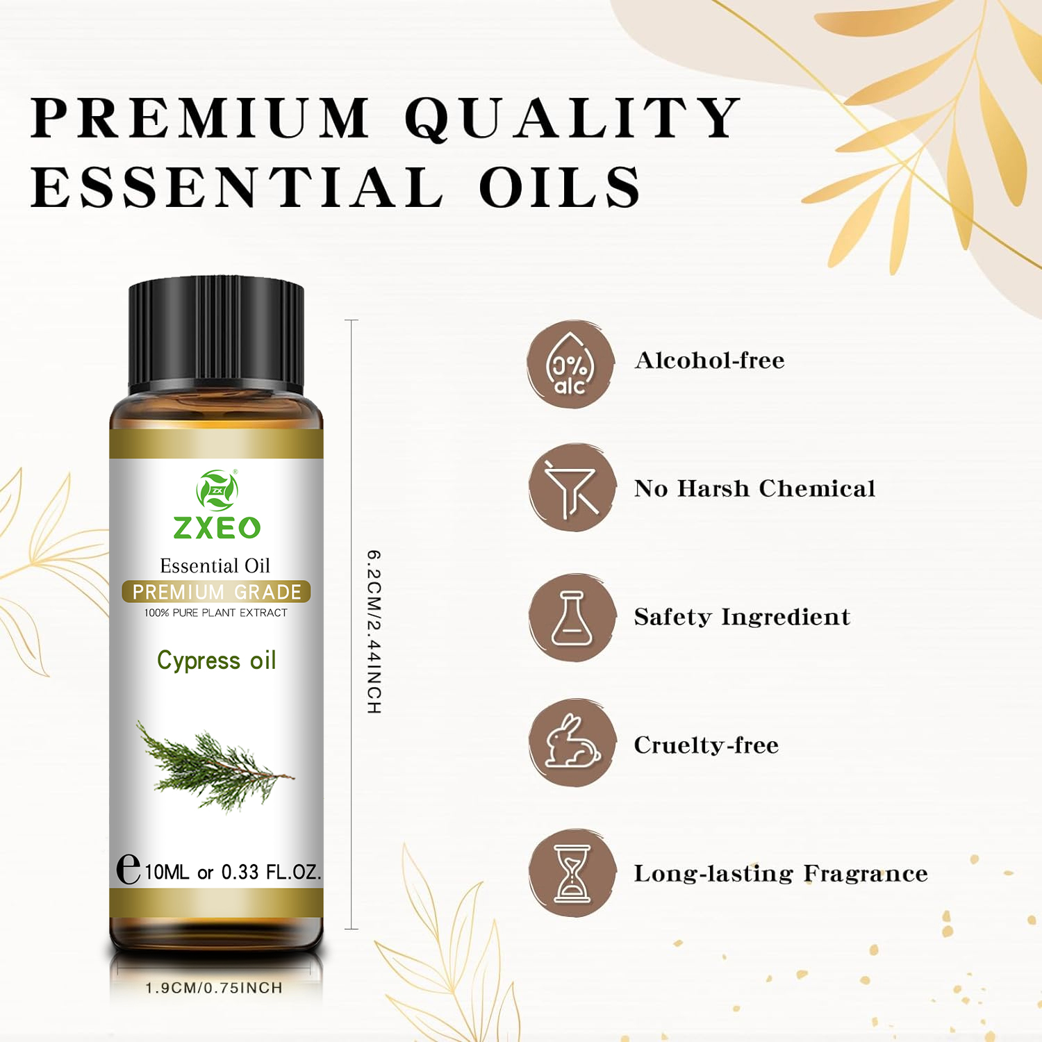 Großhandel reine organische Zypressenblätter (Cupressus sempervirens) ätherisches Öl für die Hautpflege -Massage Aroma Multi -Verwendung