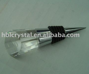 Crystal wine stopper set