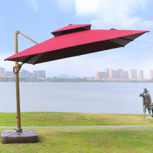 FEAMONT Large Luxury Outdoor Commercial Parasol for Gardens and Patios