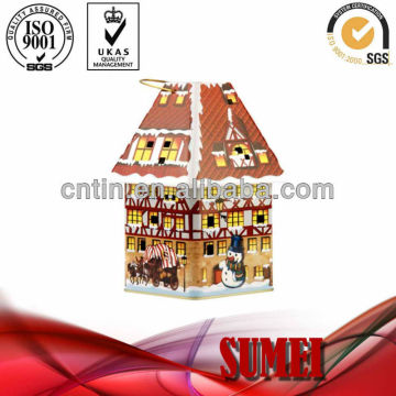 House shape candle tin can