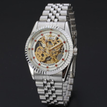 luxury diamond watch with skeleton dial winner watch bezel insert