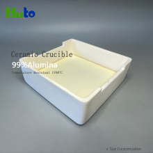 High Quality 99% Alumina Ceramic Crucible with Lid - Ideal for Glassblowing and Metalworking (150*150*50mm)
