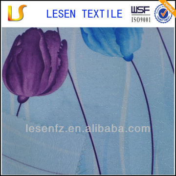 Lesen Textile wholesale fabric curtains flower print satin fabric