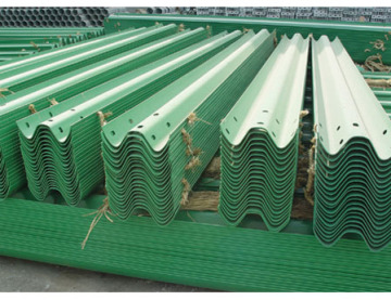 Corrugated beam barrier