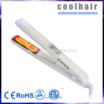 titanium tourmaline infrared hair straightener ceramic plate hair straightener