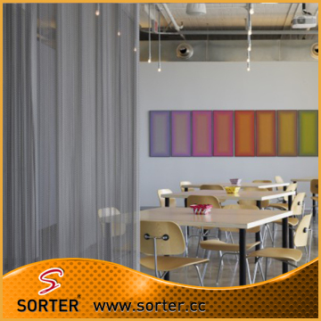 High-end restaurant metal wire mesh drapery vertical blinds