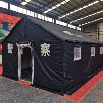 Police canvas tent customized