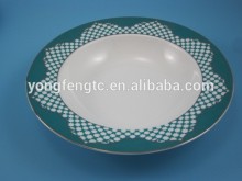 YF13124 floral print ceramic plate