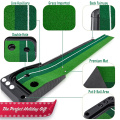 Golf Putting Trainer Mat พร้อมบอลกลับอัตโนมัติ