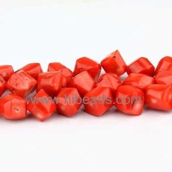 Irregular pink coral beads loose-coral-beads-0088-04